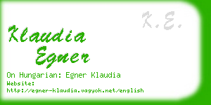 klaudia egner business card